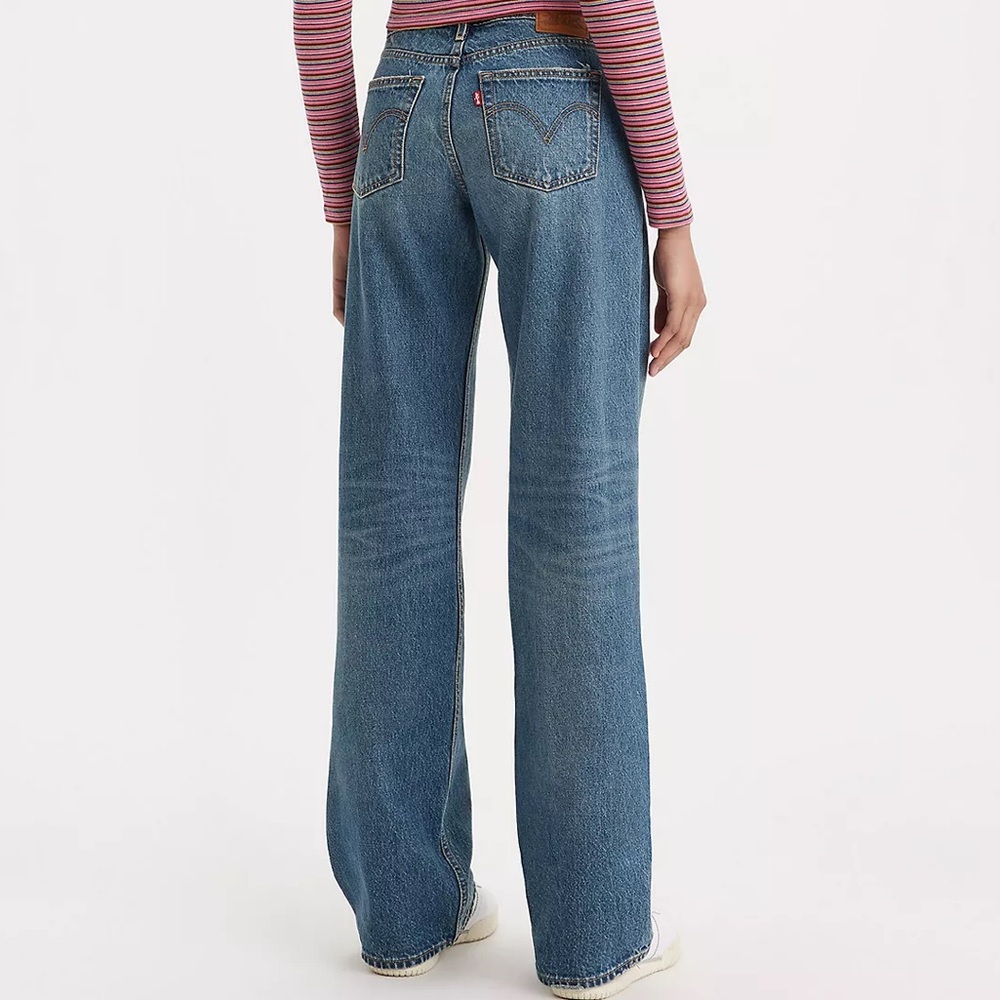 Levi’s Low Loose NWT dark wash cotton Blue Jeans size 24/32 - Picture 8 of 8